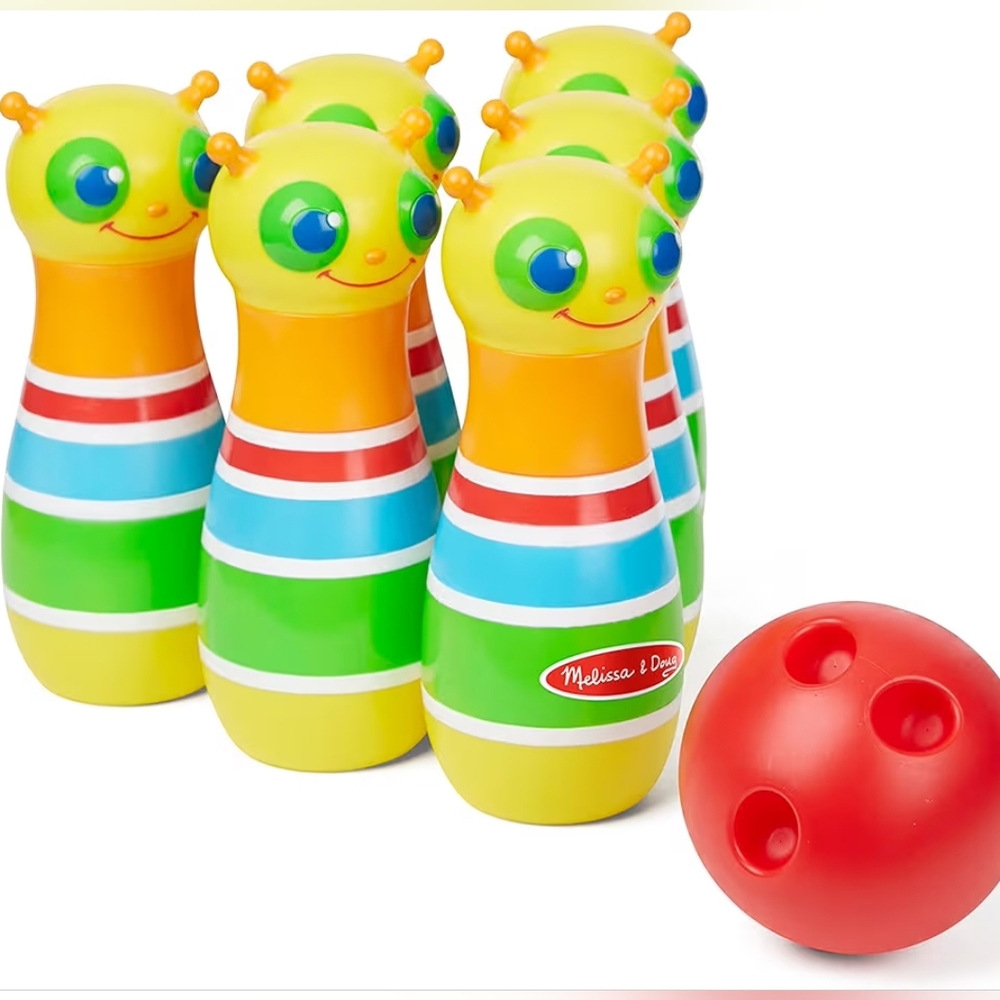 Melissa & Doug Sunny Patch Giddy Buggy Bowling Action Game 6 Bug Pins & 1 Ball